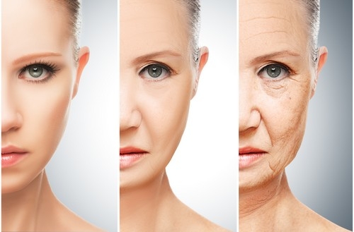 concept of aging and skin care